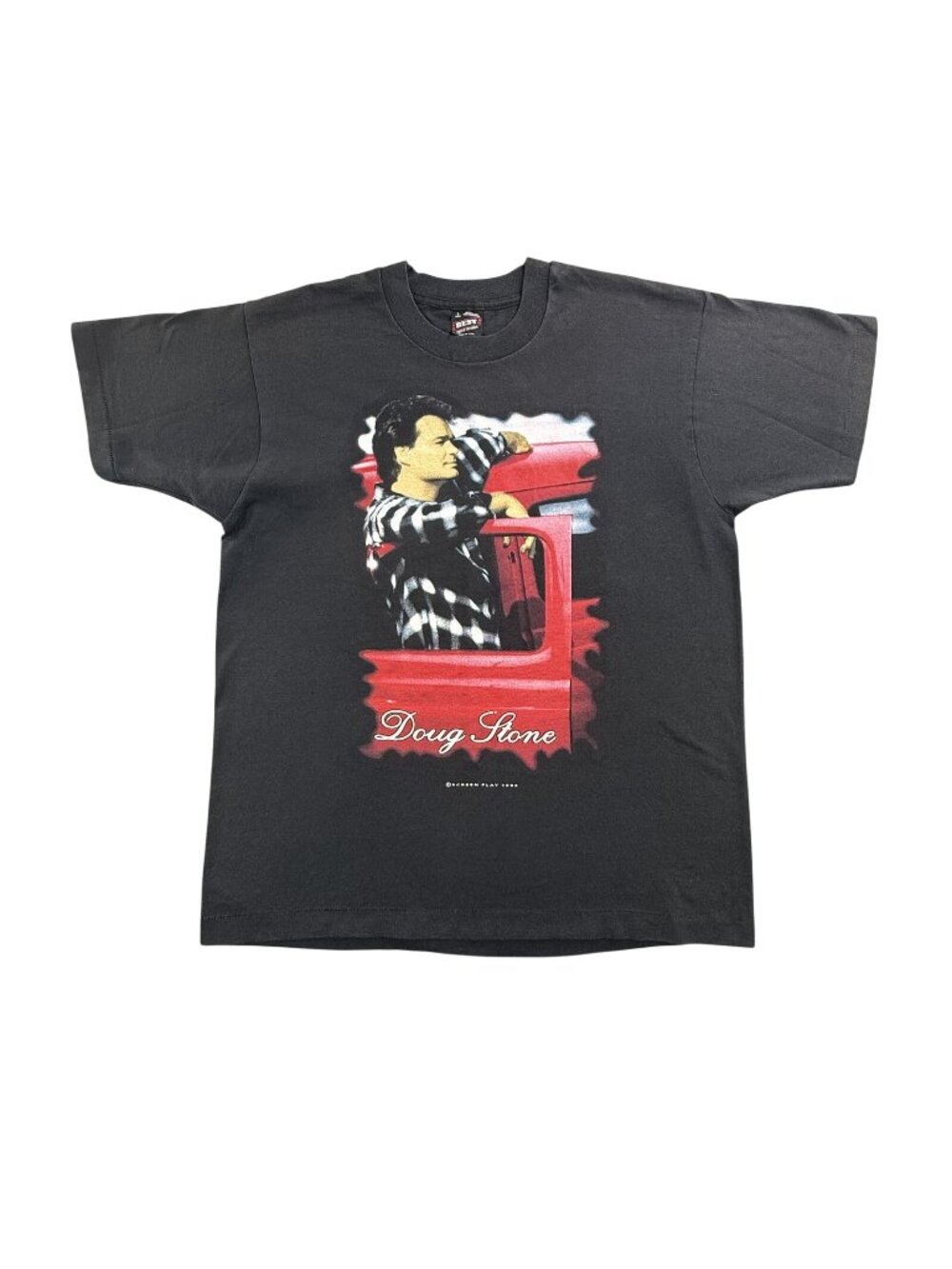 Vintage Doug Stone Shirt Mens Large Black 1994 Country Music Concert Tee 90s